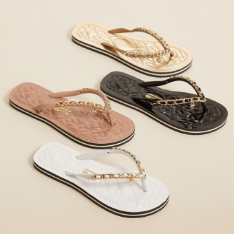 CHINELO 0106.0D67 MATELASSE CORRENTE DOURADA SANTA LOLLA