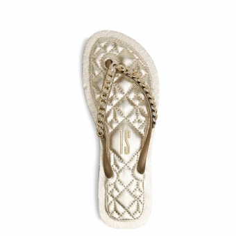 CHINELO 0106.0D67 MATELASSE CORRENTE DOURADA SANTA LOLLA