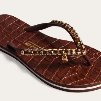 CHINELO 0106.0D67 MATELASSE CORRENTE DOURADA SANTA LOLLA