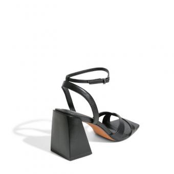 SANDALIA 062F.3AD6 COURO TRANSPASSADA SALTO ALTO  FEM SANTA LOLLA