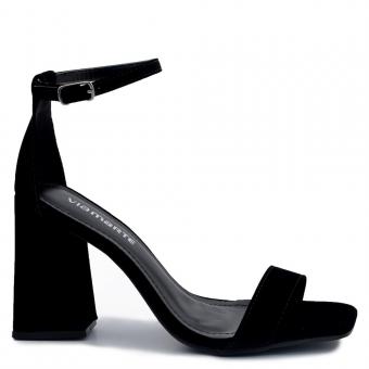 SANDALIA 221460701 SALTO QUADRADO NOBUCK FEM VIA MARTE