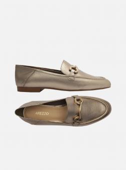 MOCASSIM A120300001 COURO BRIDÃO METALICO FEM AREZZO