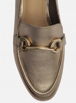 MOCASSIM A120300001 COURO BRIDÃO METALICO FEM AREZZO