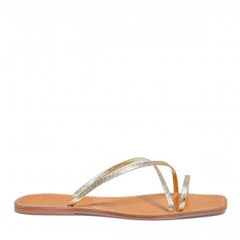 RASTEIRA 06B0.42E3 ABERTA TIRAS DOURADA FEM SANTA LOLLA - Código 114375-3166