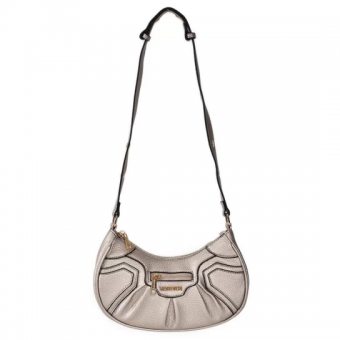 BOLSA B250601 MEIA LUA METALIZADA C/ZIPER FRONTAL FEM VIA MARTE