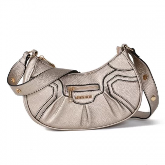 BOLSA B250601 MEIA LUA METALIZADA C/ZIPER FRONTAL FEM VIA MARTE - Código 115373-100