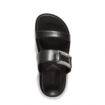 PAPETE 0529.45FB COURO TIRA DUPLA STRASS FEM SANTA LOLLA