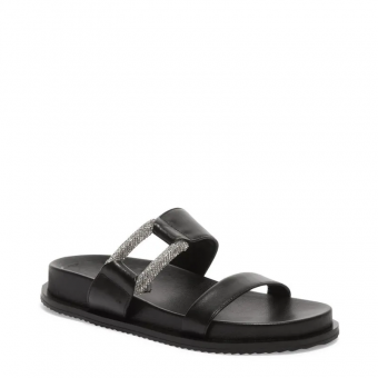 PAPETE 0529.45FB COURO TIRA DUPLA STRASS FEM SANTA LOLLA