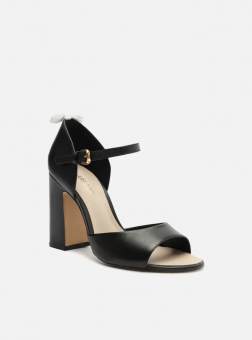 SANDALIA A132620001 SALTO ALTO QUAD COURO LISTRA BRANCA FEM AREZZO