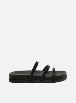 SANDALIA Z191110008 PAPETE C/TIRAS BRILHO FEM AREZZO - Código 115991-2942