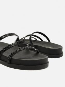 SANDALIA Z191110008 PAPETE C/TIRAS BRILHO FEM AREZZO