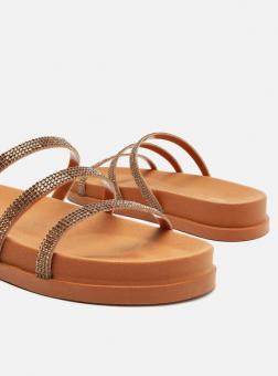 SANDALIA Z191110008 PAPETE C/TIRAS BRILHO FEM AREZZO