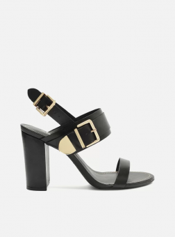 SANDALIA A102810284 SALTO QUAD E FIVELA GROSSA FEM AREZZO