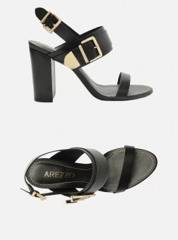 SANDALIA A102810284 SALTO QUAD E FIVELA GROSSA FEM AREZZO