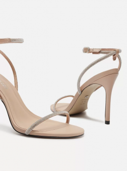 SANDALIA A126630081 SALTO FINO STRASS C/AMARRAÇÃO FEM AREZZO