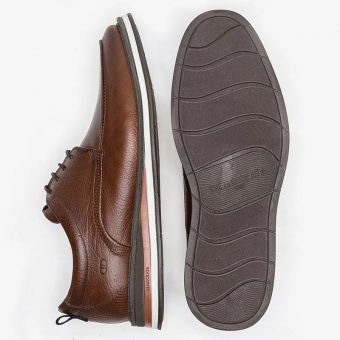 SAPATO 272102 COURO C/CADARÇO LISO MASC DEMOCRATA