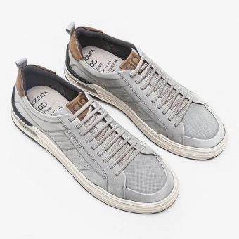 TENIS 240601 COURO C/CADARÇO PERFURADO MASC DEMOCARATA