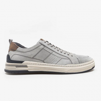 TENIS 240601 COURO C/CADARÇO PERFURADO MASC DEMOCARATA