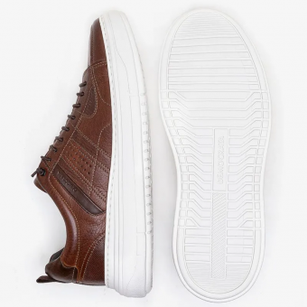 SAPATENIS 526101 COURO C/CADARÇO SOLA BRANCA MASC DEMOCRATA