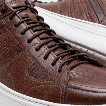 SAPATENIS 526101 COURO C/CADARÇO SOLA BRANCA MASC DEMOCRATA