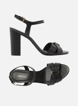 SANDALIA A102810292 ABERTA SALTO ALTO DETALHE DOURADO FEM AREZZO