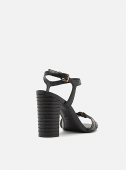 SANDALIA A102810292 ABERTA SALTO ALTO DETALHE DOURADO FEM AREZZO