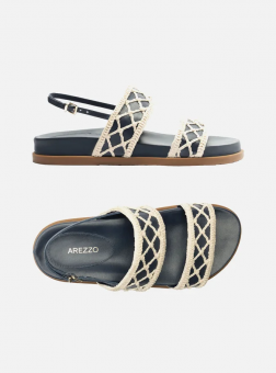 SANDALIA A120160185 C/TIRAS BORDADA FEM AREZZO