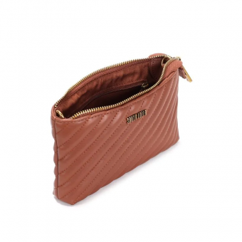 BOLSA 0470.4A32 COURO COSTURA PEQUENA C/ZIPER DOURADO FEM SANTA LOLLA