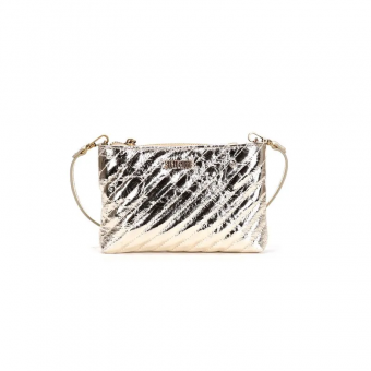 BOLSA 0470.4A32 COURO COSTURA PEQUENA C/ZIPER DOURADO FEM SANTA LOLLA
