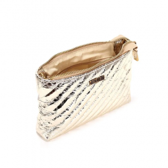 BOLSA 0470.4A32 COURO COSTURA PEQUENA C/ZIPER DOURADO FEM SANTA LOLLA