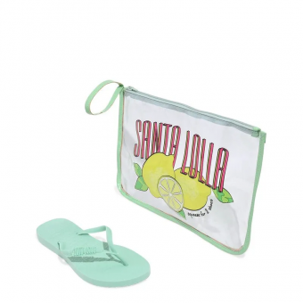 CHINELO 0342.4C50 BORRACHA C/BOLSA PLASTICO FEM SANTA LOLLA