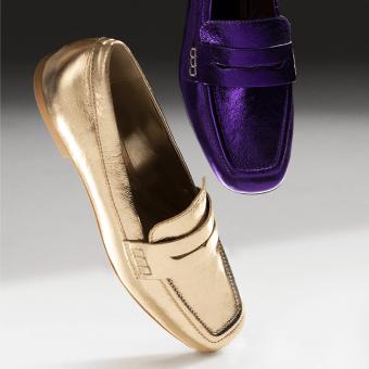 MOCASSIM 06C6.4EA4 METALICO COURO FEM SANTA LOLLA