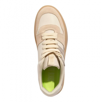 TENIS 0895.4EAF COURO E CAMURÇA NUDE SANTA LOLLA