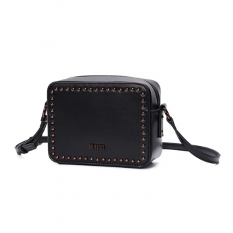 BOLSA 0470.48D6 COURO QUADRADA COM TAXAS SANTA LOLLA