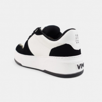 TENIS 223-002 OFF WHITE, PRETO E VERDE MILITAR CADARÇO COURO VIA MARTE