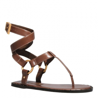 RASTEIRA 076B.551A MARROM E TAXAS COURO SANTA LOLLA