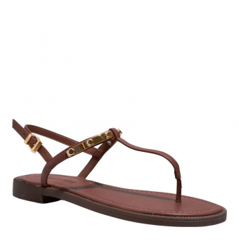 RASTEIRA 0872.559F COURO MARROM E DOURADA SANTA LOLLA - Código 119971-4026