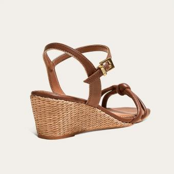 SANDALIA 0B43.59DD COURO SALTO PALHA ANABELA SANTA LOLLA