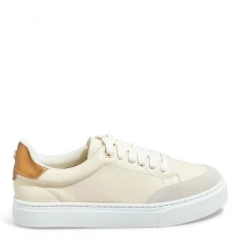 TENIS 01AC.5135 NUDE E DURADO CADARÇO CAIXA BAIXA SANTA LOLLA - Código 122548-4280