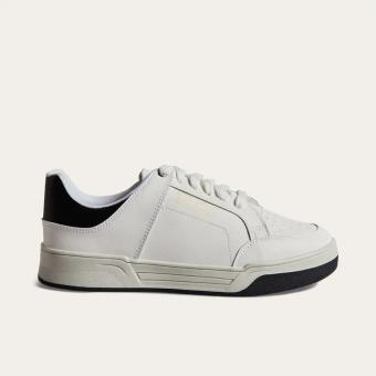 TENIS 0855.6519 BRANCO E PRETO COURO CADARÇO CAIXA BAIXA SANTA LOLLA - Código 122549-4281